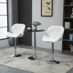 Set scaune de bar Homcom 835-506V02WT 2pcs (White) Thumb