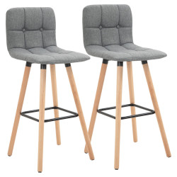 Set scaune de bar Homcom 835-530 2pcs (Grey) Thumb