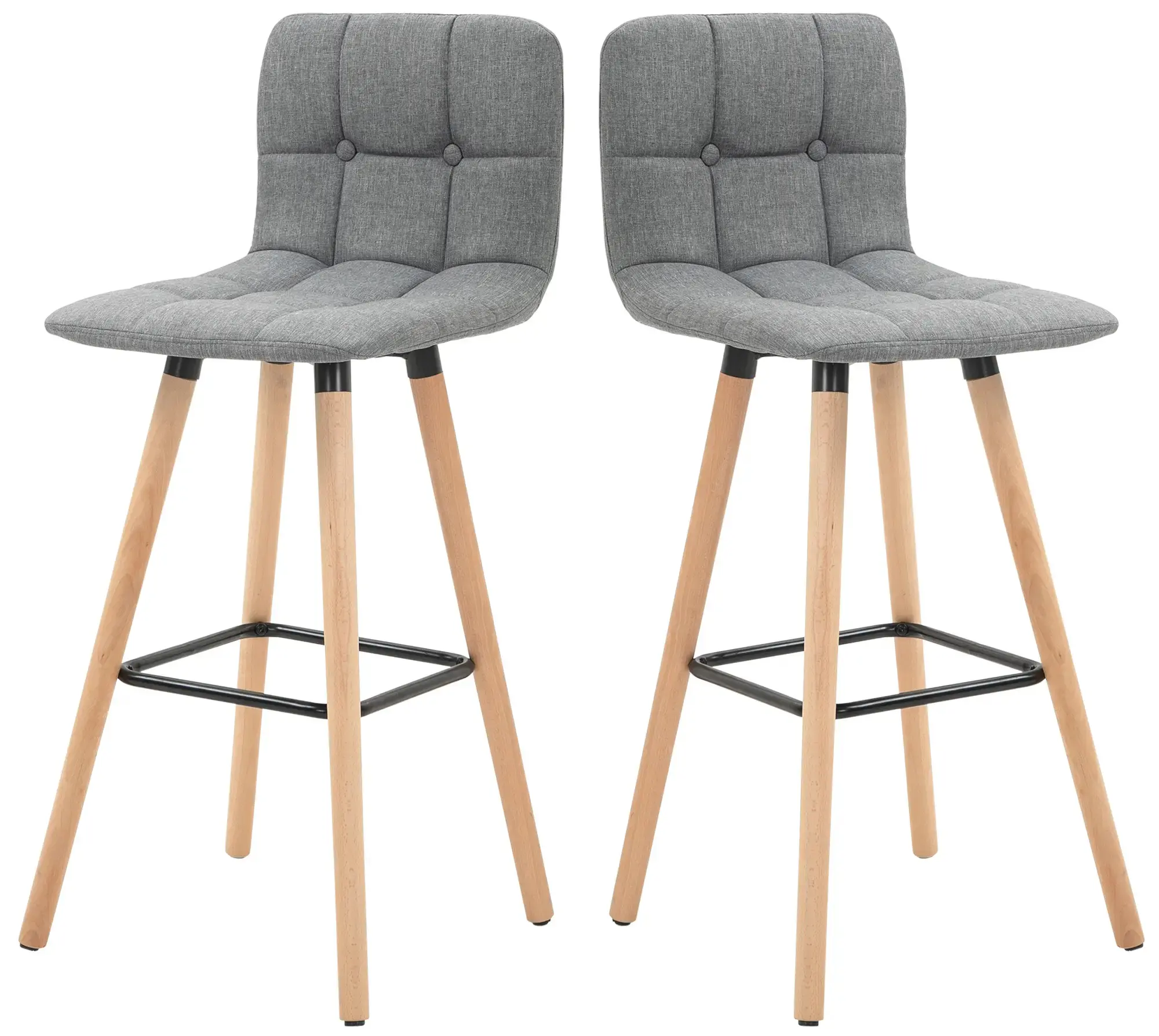 Set scaune de bar Homcom 835-530 2pcs (Grey) - 3