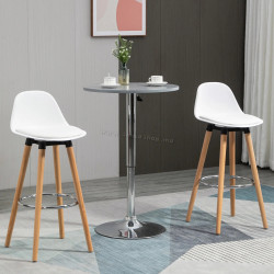 Set scaune de bar Homcom 835-594 2pcs (White)