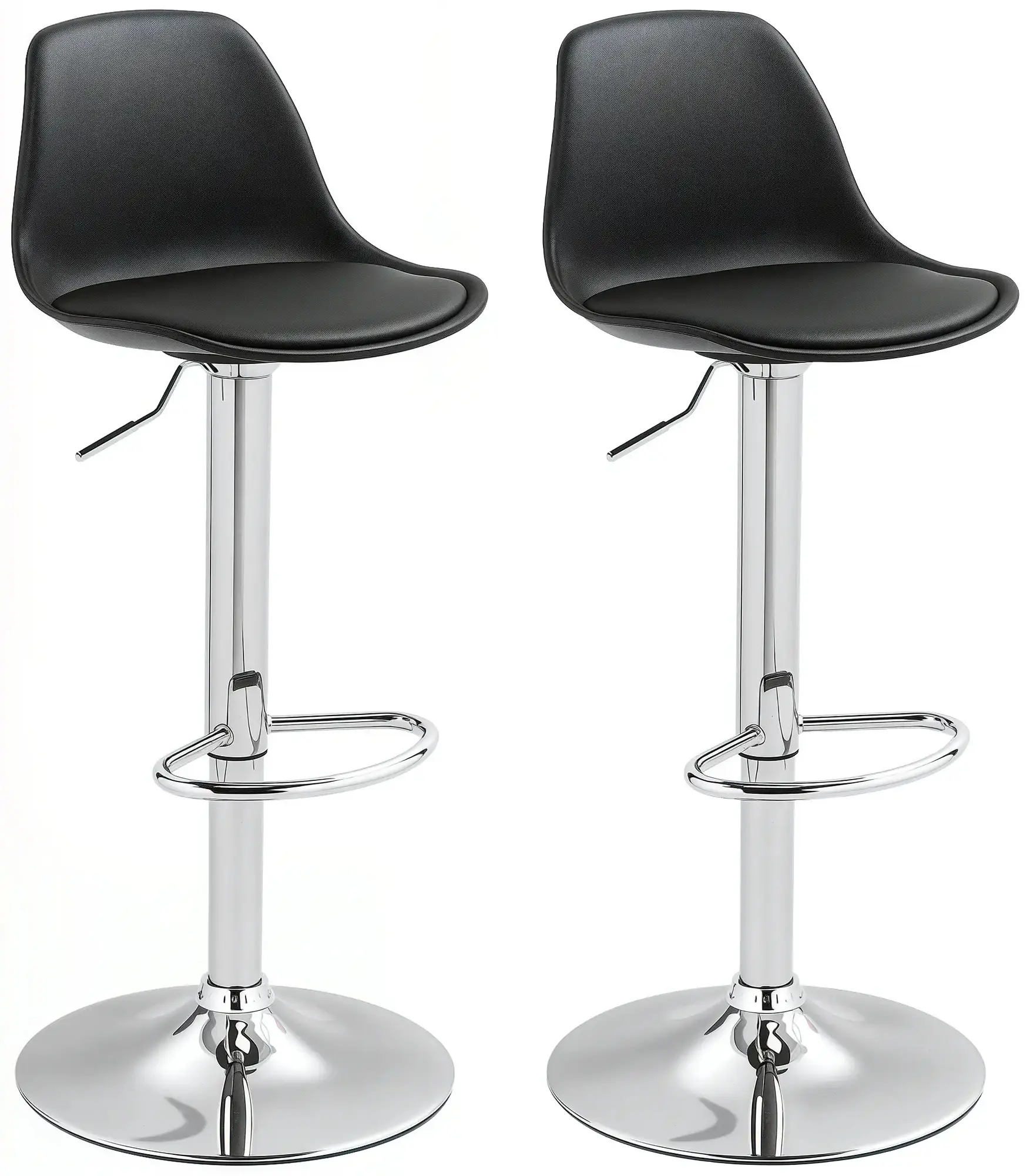 Set scaune de bar Homcom 835-597V00BK 2pcs (Black) - 2