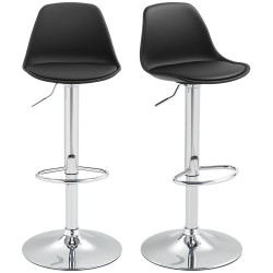 Set scaune de bar Homcom 835-597V00BK 2pcs (Black) Thumb