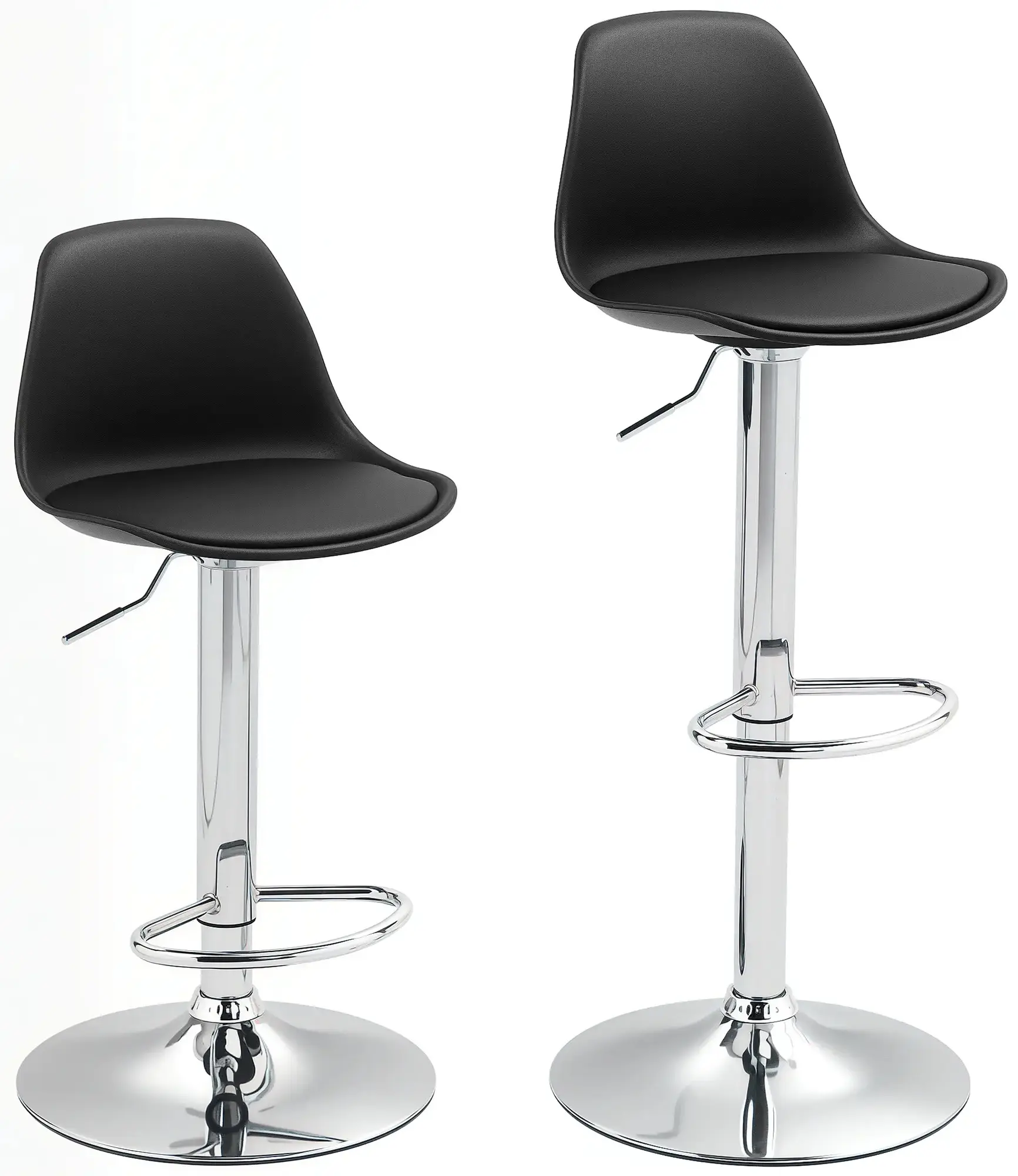 Set scaune de bar Homcom 835-597V00BK 2pcs (Black) - 4