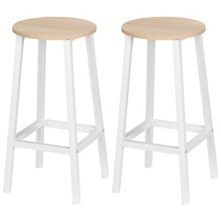 Set scaune de bar Homcom 835-616ND 2pcs (Natural/White) Thumb