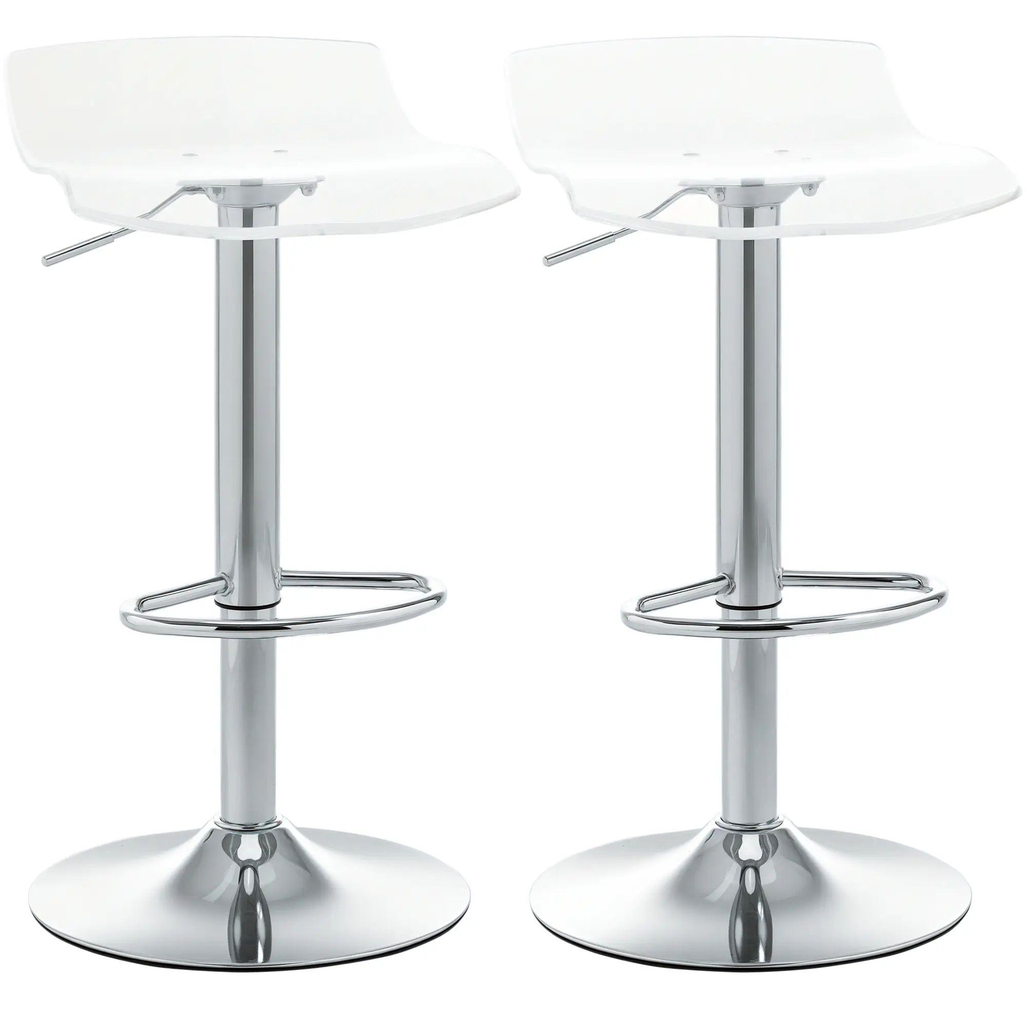 Set scaune de bar Homcom 835-622 (Transparent) - 2