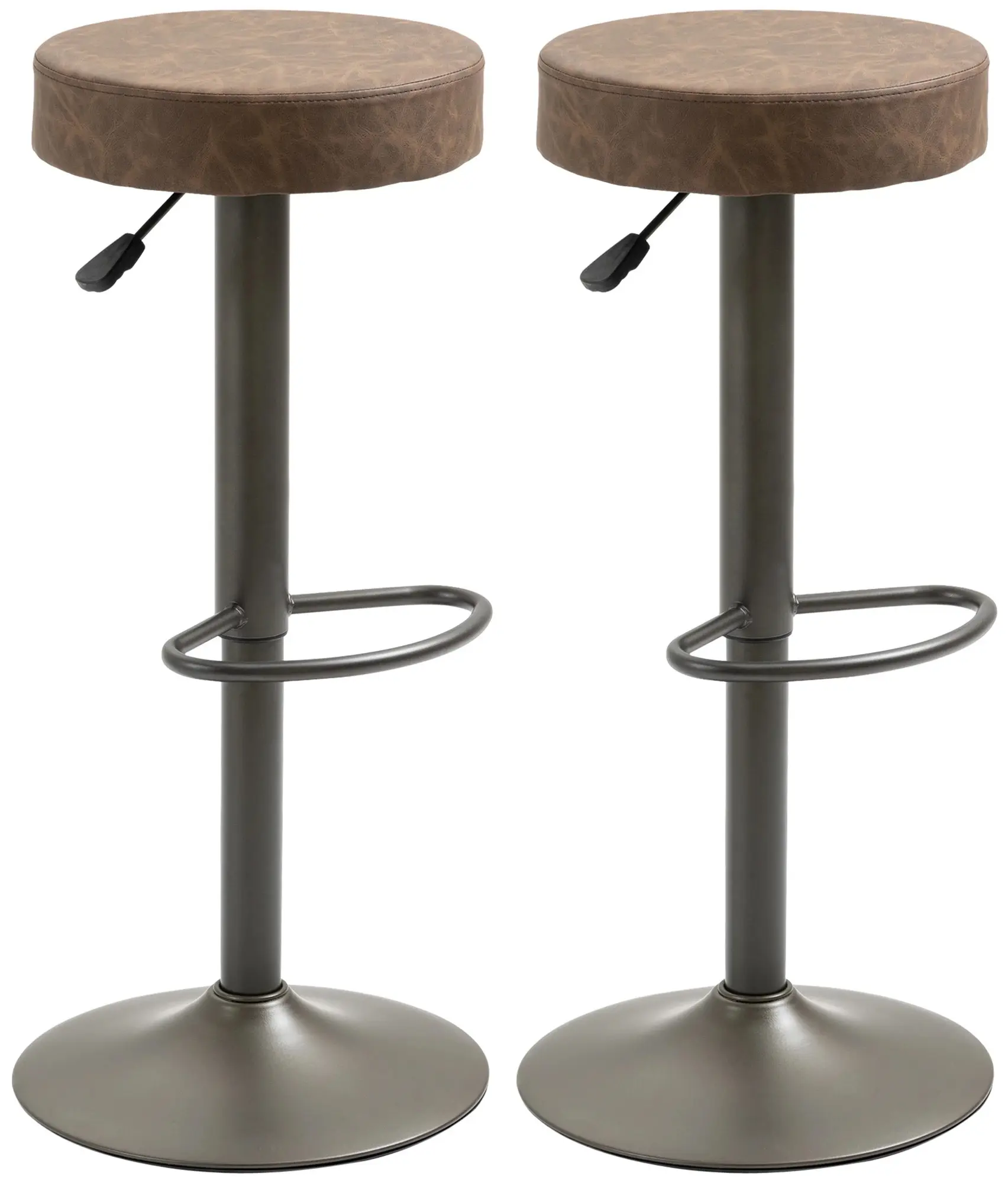 Set scaune de bar Homcom 835-719V00CF 2pcs (Coffee) - 2
