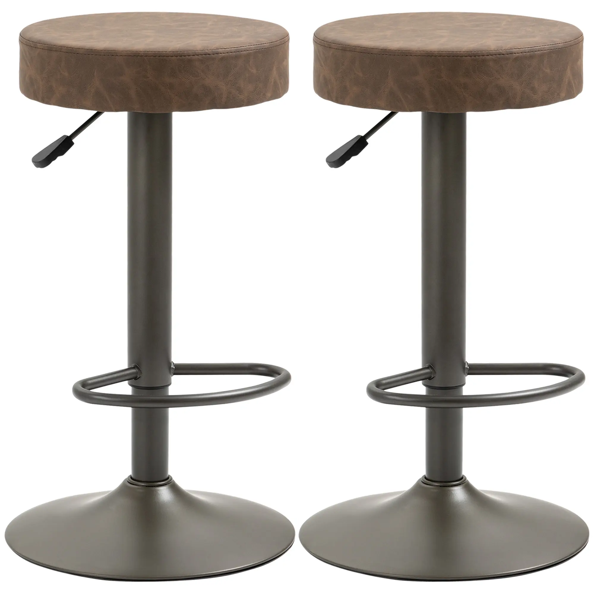 Set scaune de bar Homcom 835-719V00CF 2pcs (Coffee) - 3