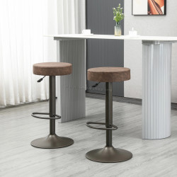 Set scaune de bar Homcom 835-719V00CF 2pcs (Coffee)