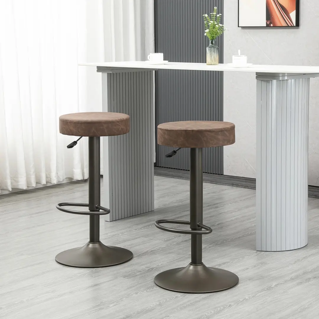 Set scaune de bar Homcom 835-719V00CF 2pcs (Coffee)