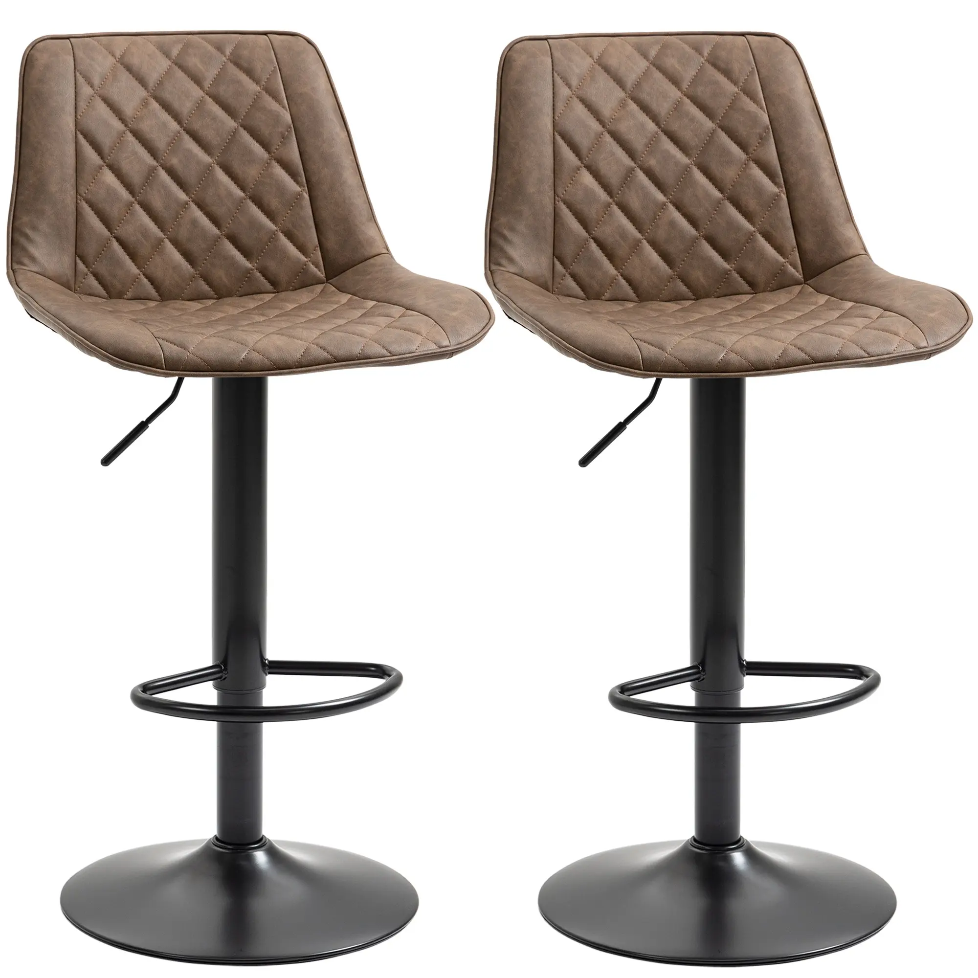 Set scaune de bar Homcom 835-735V00DR 2pcs (Dark Brown) - 2
