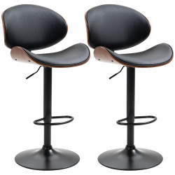 Set scaune de bar Homcom 835-819V00BK 2pcs (Black) Thumb