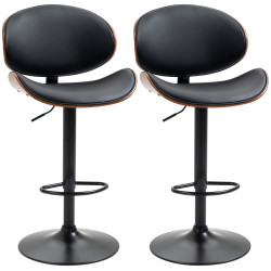 Set scaune de bar Homcom 835-819V00BK 2pcs (Black) Thumb