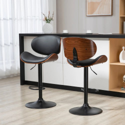 Set scaune de bar Homcom 835-819V00BK 2pcs (Black)