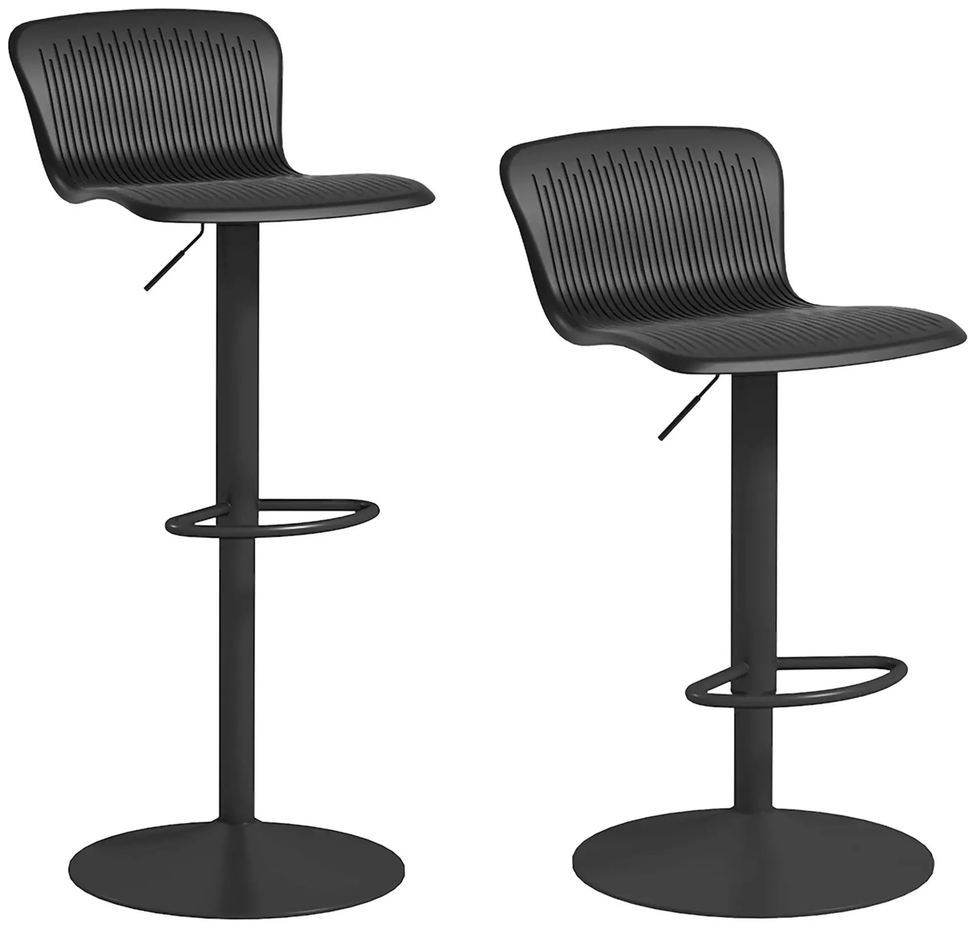 Set scaune de bar Homcom 83A-159V00BK 2pcs (Black) - 2