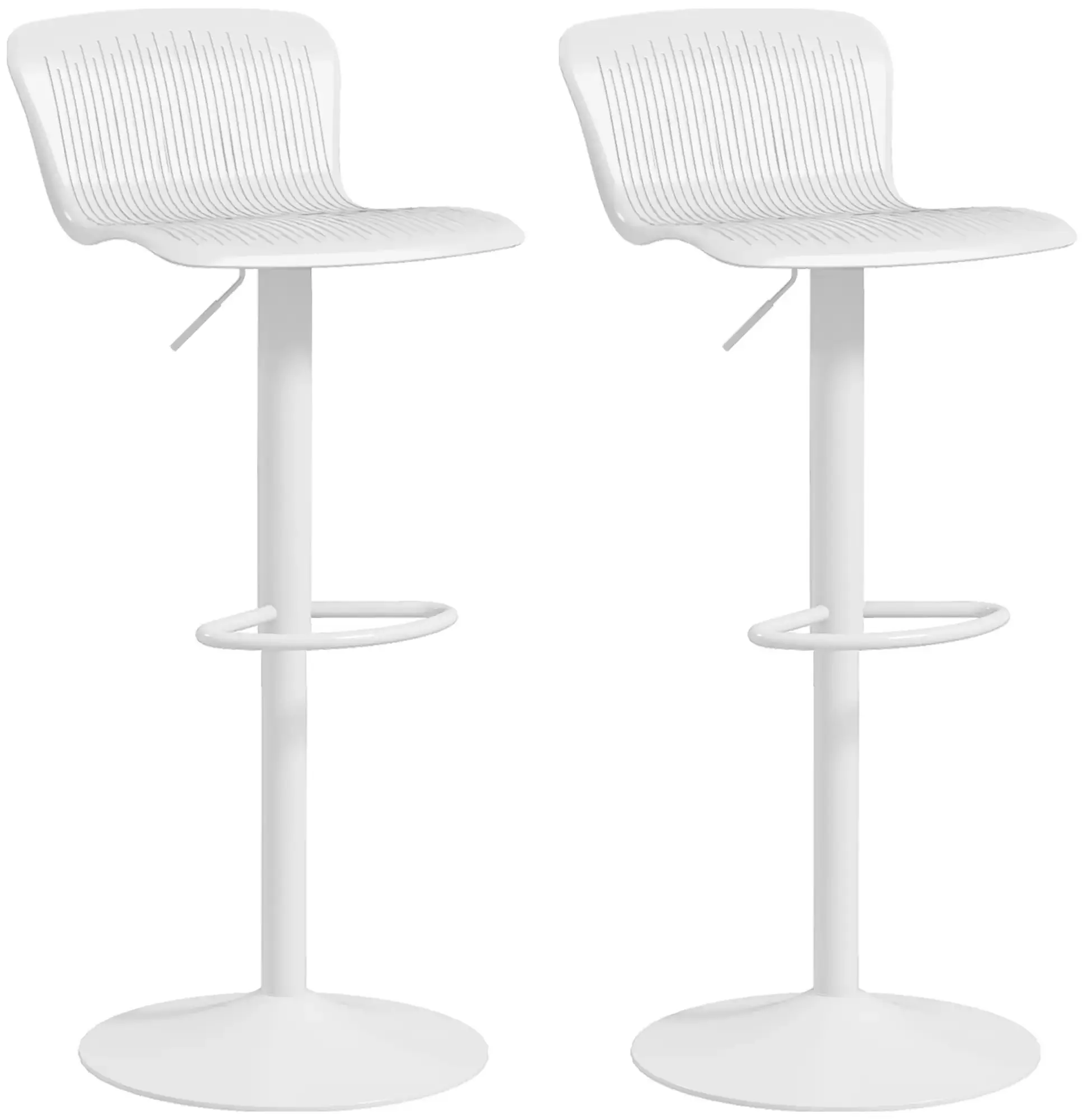 Set scaune de bar Homcom 83A-159V00WT 2pcs (White) - 3