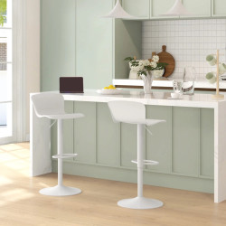 Set scaune de bar Homcom 83A-159V00WT 2pcs (White) Thumb