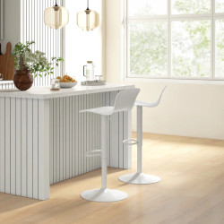 Set scaune de bar Homcom 83A-159V00WT 2pcs (White) Thumb