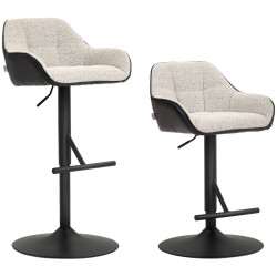 Set scaune de bar Homcom 83A-187V01LG 2pcs (Light Grey) Thumb