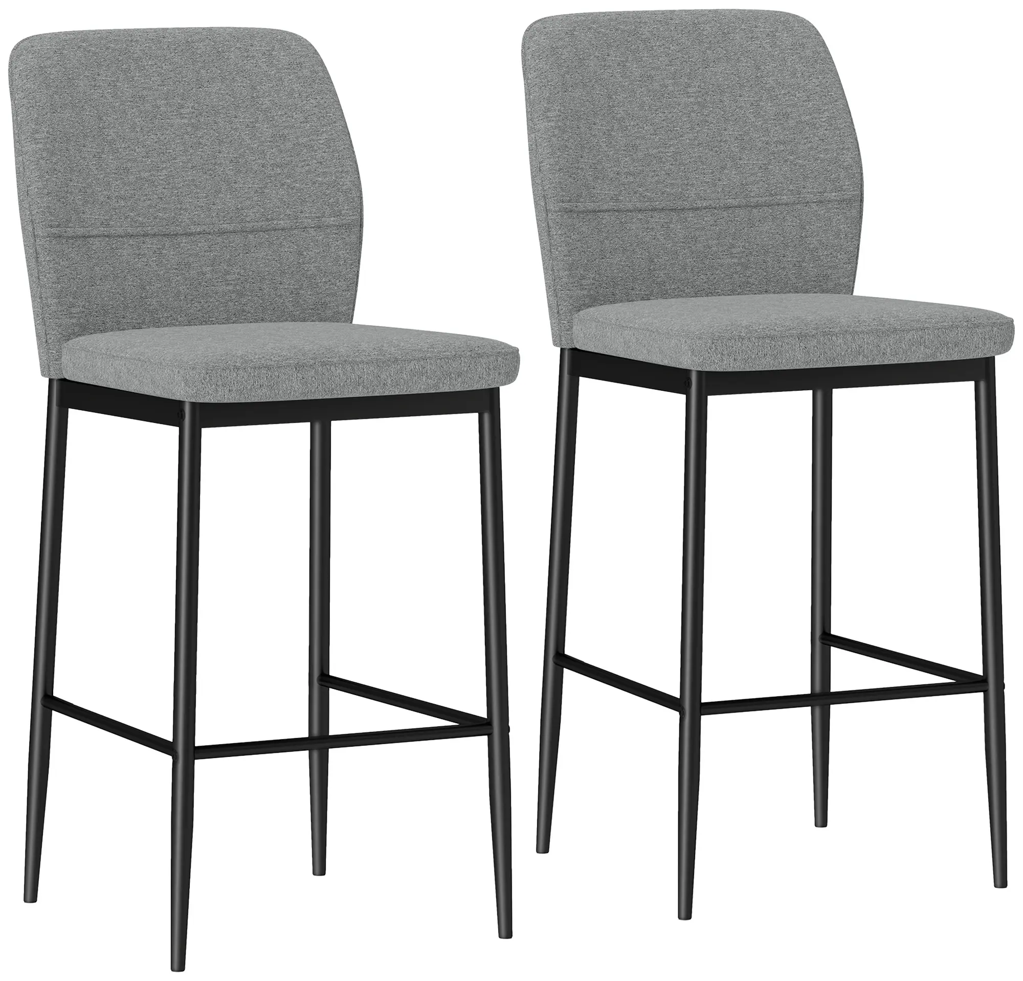 Set scaune de bar Homcom 83A-215V00GY (Grey) - 2