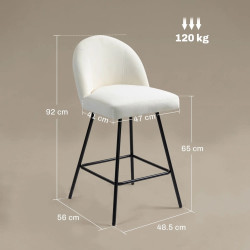 Комплект барных стульев Homcom 83A-231V00CW 2pcs (Cream White) Thumb