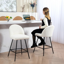 Комплект барных стульев Homcom 83A-231V00CW 2pcs (Cream White) Thumb