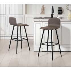 Set scaune de bar Homcom 83A-259V00DR 2pcs (Dark Brown) Thumb