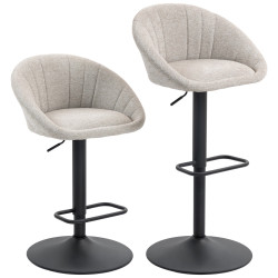 Set scaune de bar Homcom 83A-345V00BG (Beige) Thumb