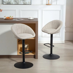 Set scaune de bar Homcom 83A-345V00BG (Beige)