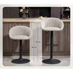Set scaune de bar Homcom 83A-345V00BG (Beige) Thumb