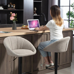 Set scaune de bar Homcom 83A-345V00BG (Beige) Thumb