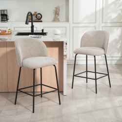 Set scaune de bar Homcom 83A-351V00LG (Light Grey)
