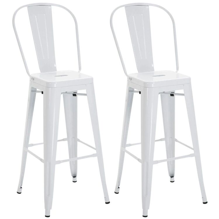 Set scaun de bar Homcom 835-122V01WT 44x49x116 (White)