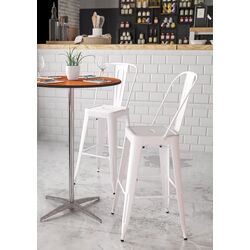 Set scaun de bar Homcom 835-122V01WT 44x49x116 (White) Thumb