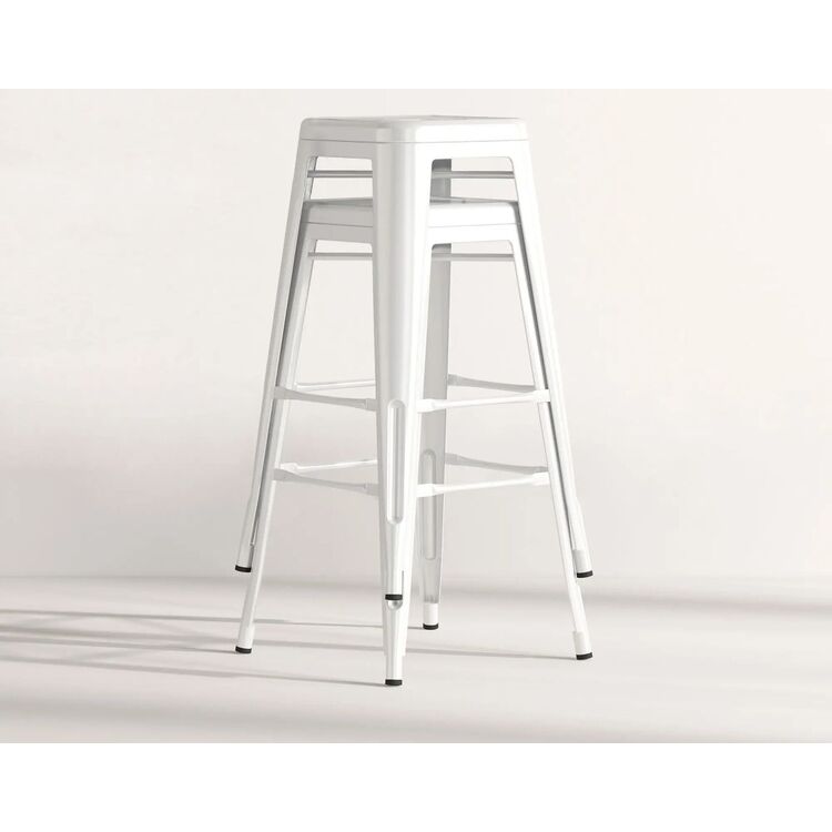 Set scaun de bar Homcom 835-122V01WT 44x49x116 (White)