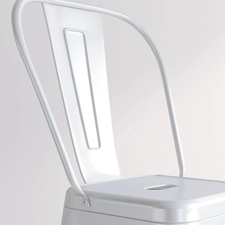 Set scaun de bar Homcom 835-122V01WT 44x49x116 (White)