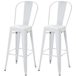 Set scaun de bar Homcom 835-122V01WT 44x49x116 (White) Thumb