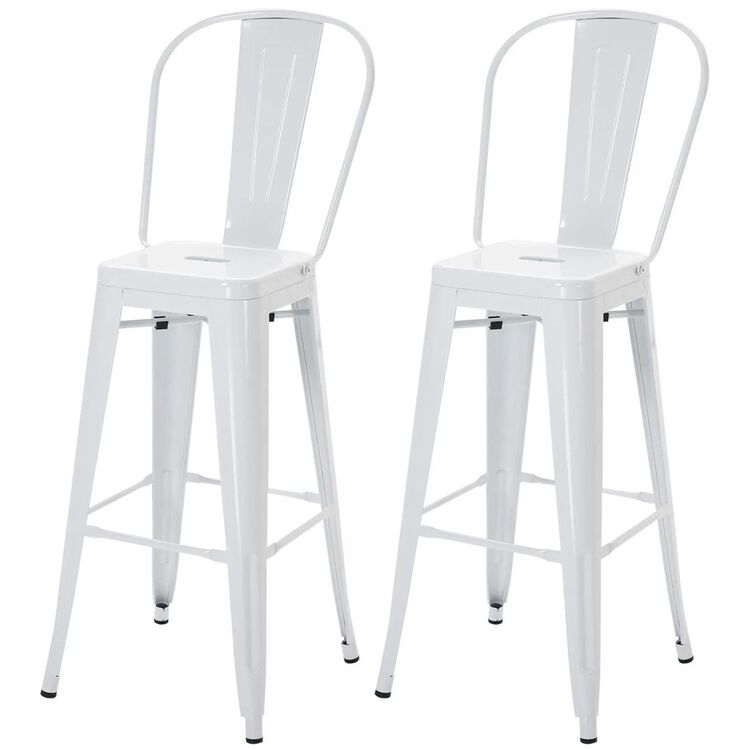 Set scaun de bar Homcom 835-122V01WT 44x49x116 (White)