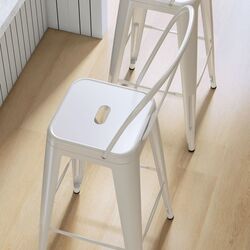 Set scaun de bar Homcom 835-122V01WT 44x49x116 (White) Thumb