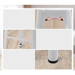 Set scaun de bar Homcom 835-122V01WT 44x49x116 (White) Thumb