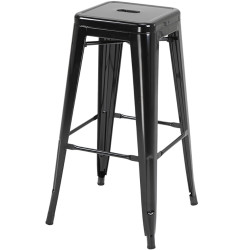Set scaune de bar Homcom 835-177BK (Black) Thumb