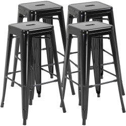 Set scaune de bar Homcom 835-177BK (Black) Thumb