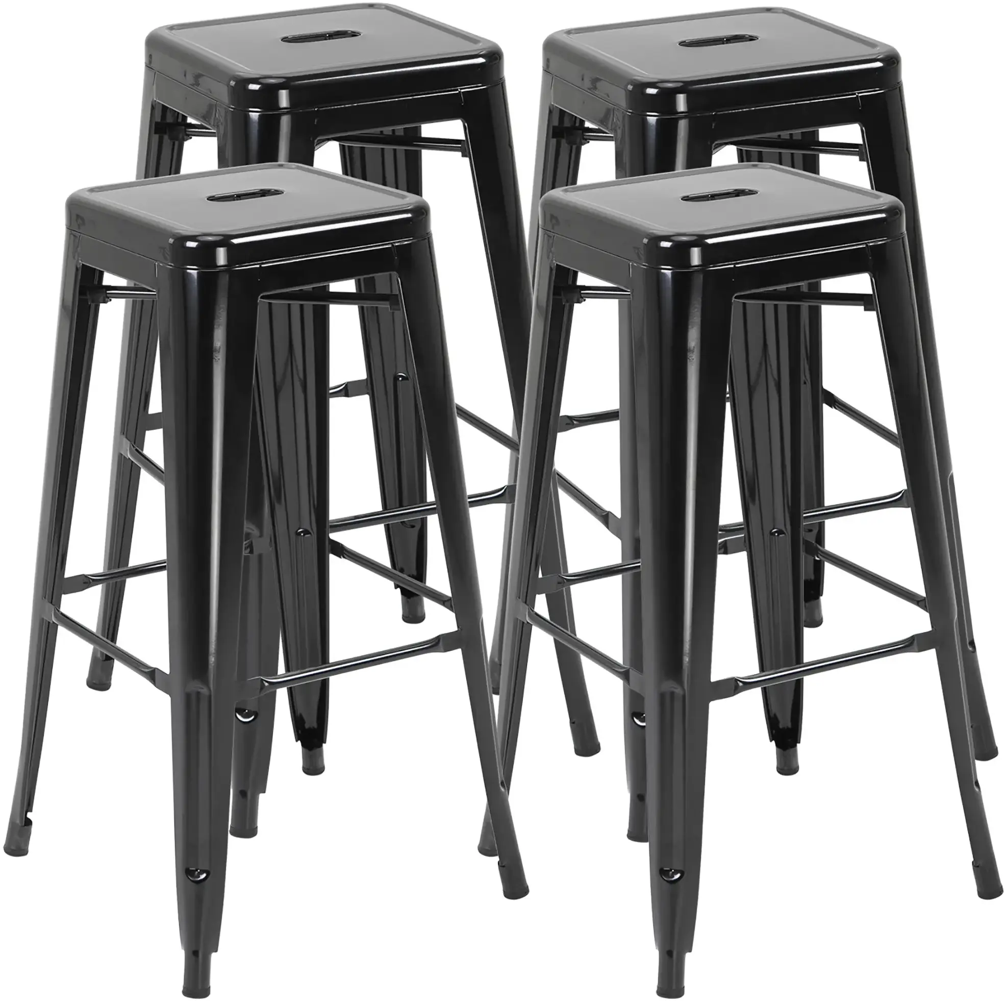 Set scaune de bar Homcom 835-177BK (Black) - 4