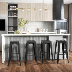 Set scaune de bar Homcom 835-177BK (Black) Thumb