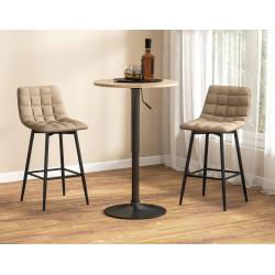 Set scaune de bar Homcom 835-271V00BN (Brown/Black) Thumb