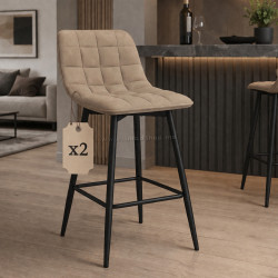 Set scaune de bar Homcom 835-271V00BN (Brown/Black)