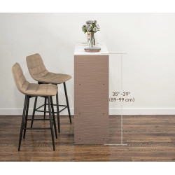 Set scaune de bar Homcom 835-271V00BN (Brown/Black) Thumb