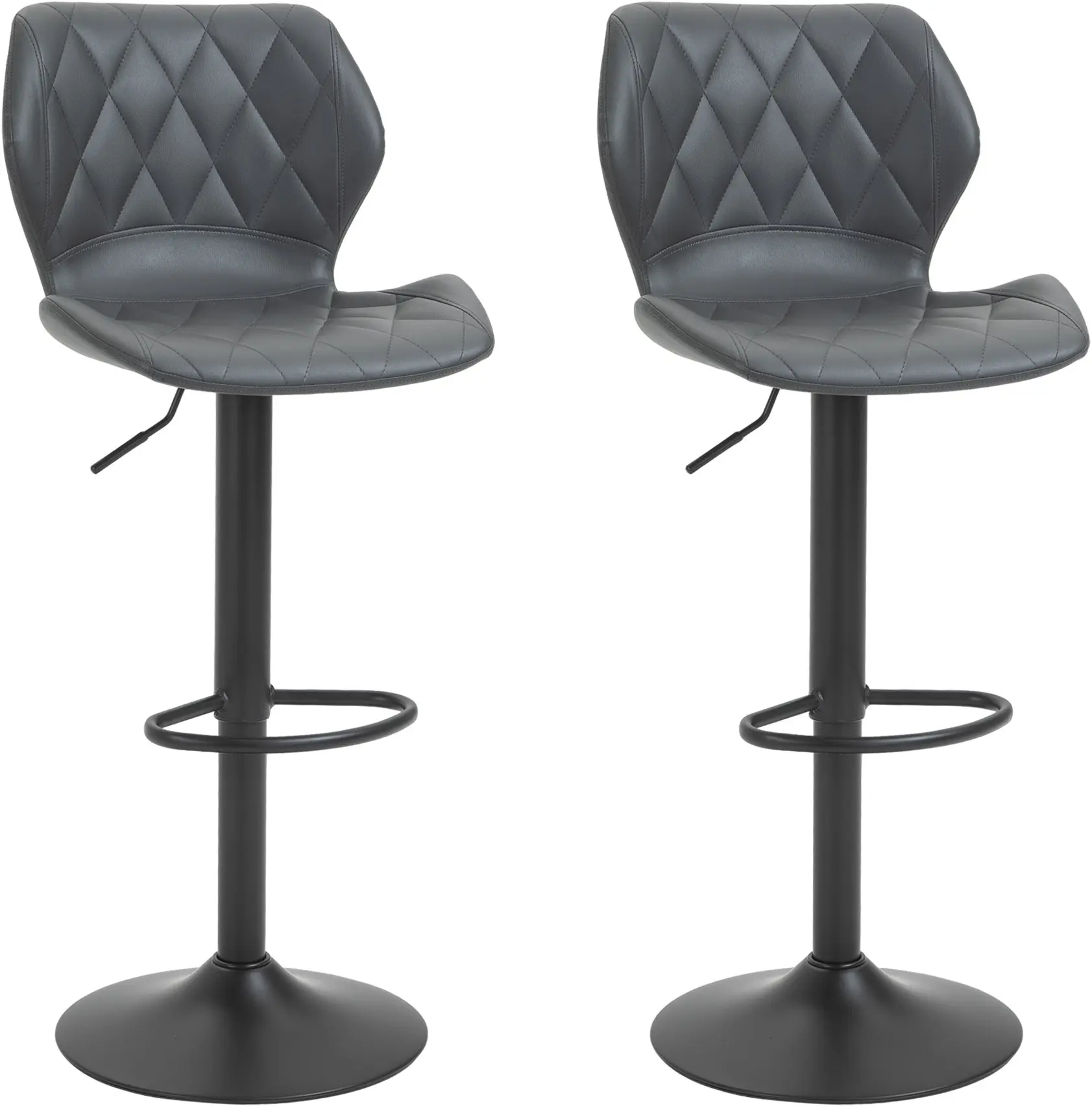 Set scaune de bar Homcom 835-358 (Grey/Black) - 2