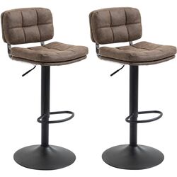 Set scaune de bar Homcom 835-499BK 41x45x107 cm (Brown/Black) Thumb
