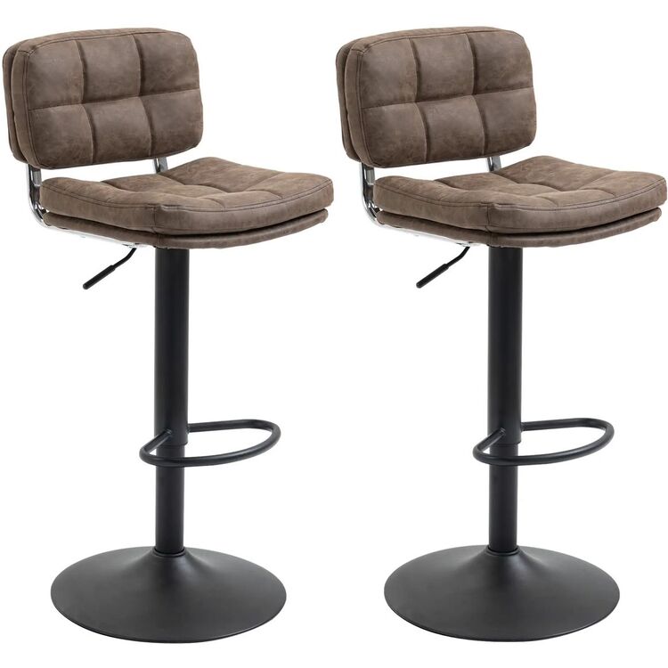 Set scaune de bar Homcom 835-499BK 41x45x107 cm (Brown/Black)