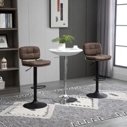 Set scaune de bar Homcom 835-499BK 41x45x107 cm (Brown/Black) Thumb